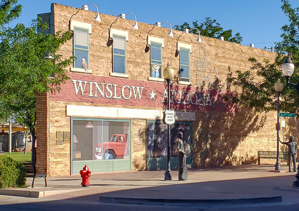Route 66, standing on the corner